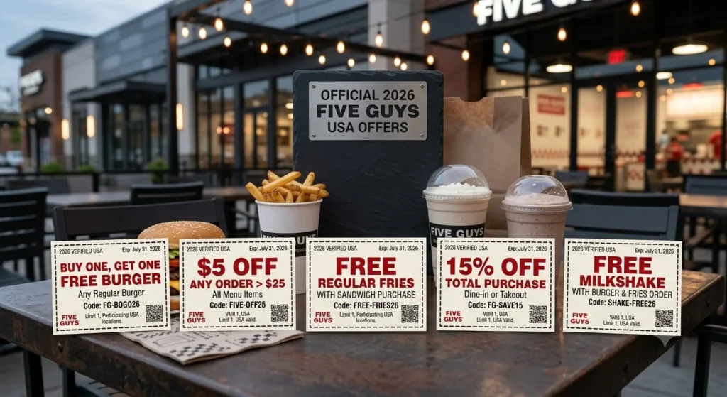 Applying discount at Five Guys checkout