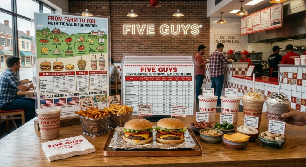 Five Guys All Nutrition & Calories Menu