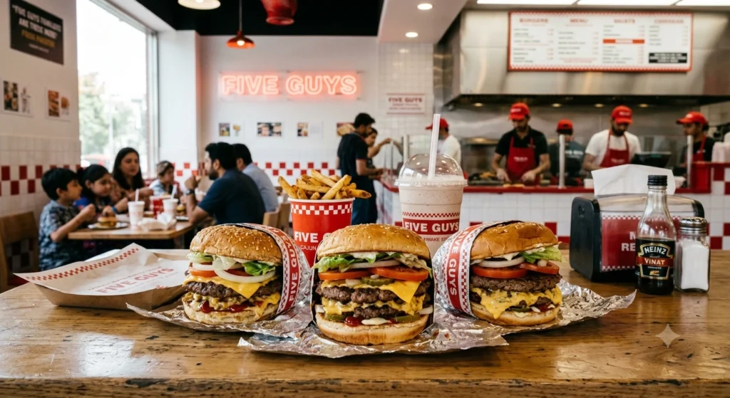 Five Guys Burger Menu 2026