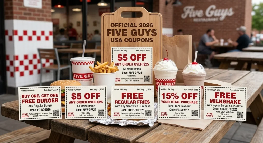 Five Guys Coupons 2026