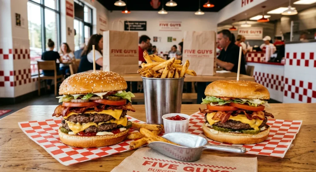 Five Guys Bacon Cheeseburger & Little Bacon Cheeseburger