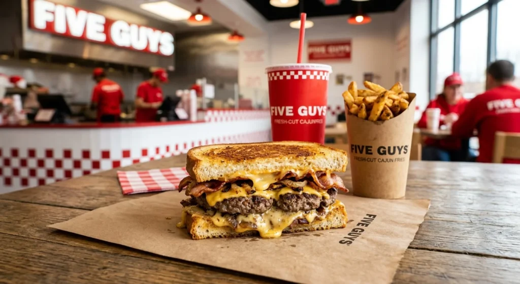 Five Guys Patty Melt & Beat Combination