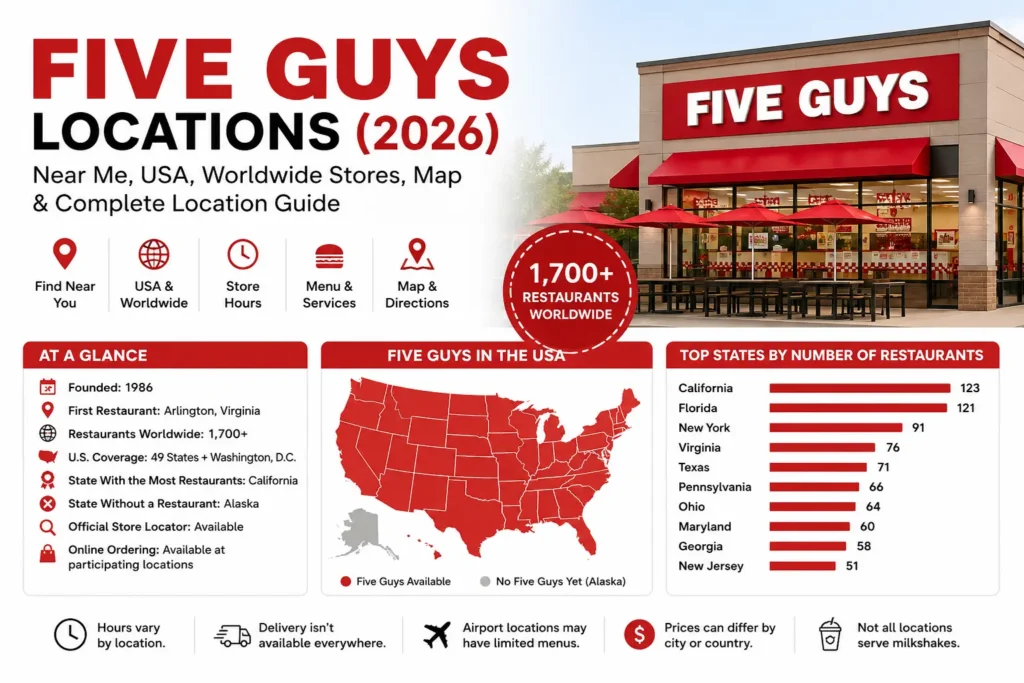 Five Guys Restaurants Across the United States
