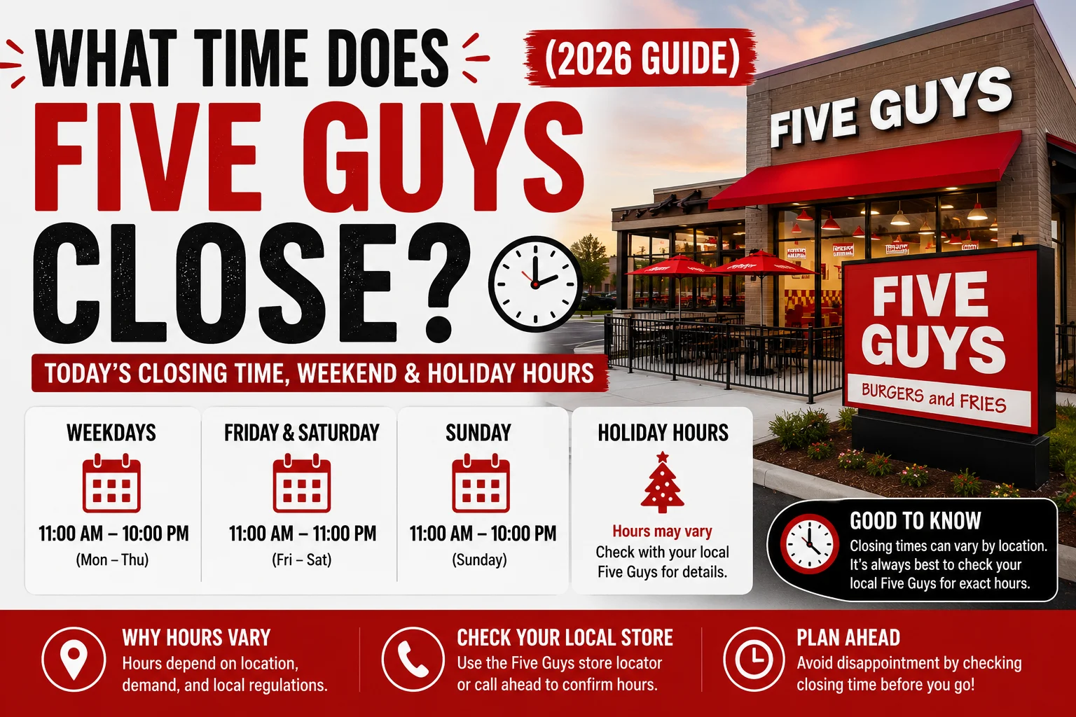 What Time Does Five Guys Close